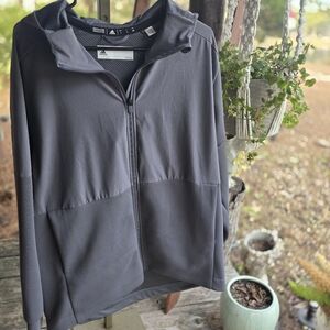Adidas Gamemode Gray Mens Full Zip Hooded Track Jacket Size Large
